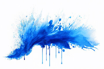 Abstract Painting on Solid White Background