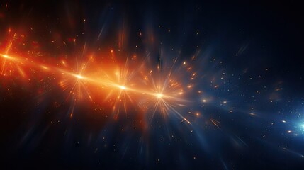 A Dazzling Burst of Brilliant Light and Celestial Stars Illuminating the Darkness