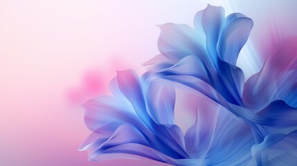 Serene calming soft pastel gradient minimalistic flower background, a fluid flowing abstract banner, dreamy subtle and soothing the senses concept