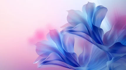 Foto op Canvas Serene calming soft pastel gradient minimalistic flower background, a fluid flowing abstract banner, dreamy subtle and soothing the senses concept © M