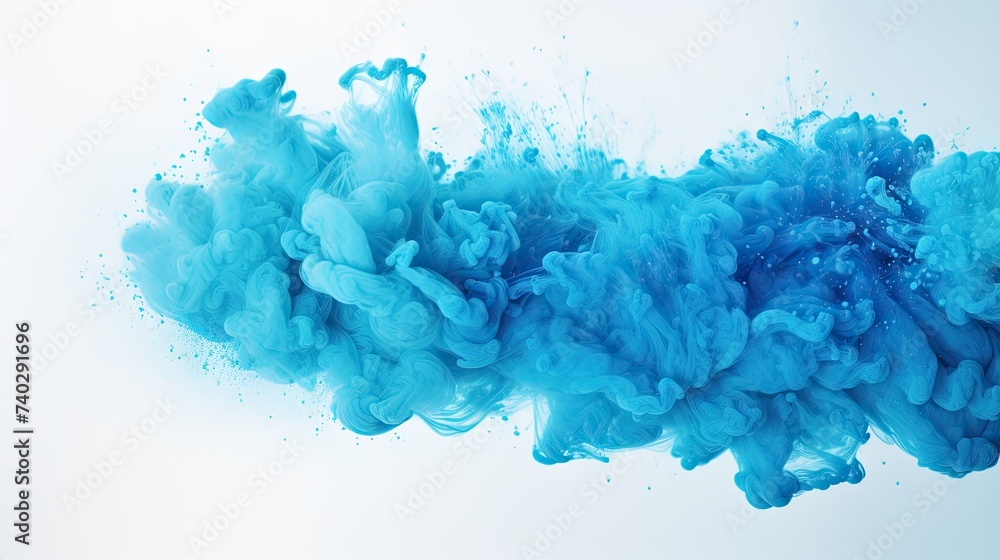 Aufkleber captivating blue ink swirls in water creating hypnotic abstract patterns and textures