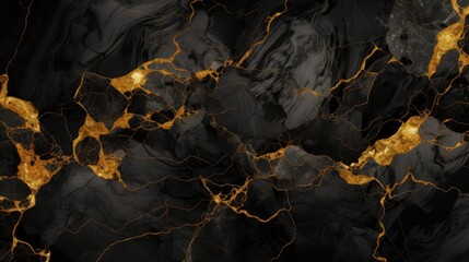 Elegant Black and Gold Marble Texture for Luxurious Design Projects