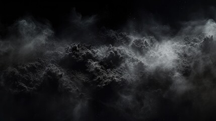 Enigmatic Night Sky Blanketed with Dark Clouds and Sparkling Stars