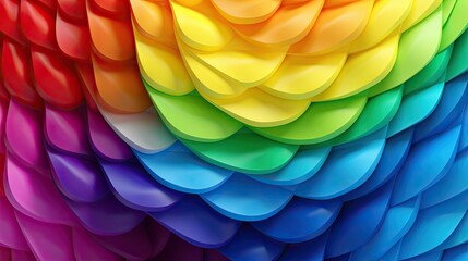 Vibrant Rainbow Colored Wave on a Colorful Rainbow Background