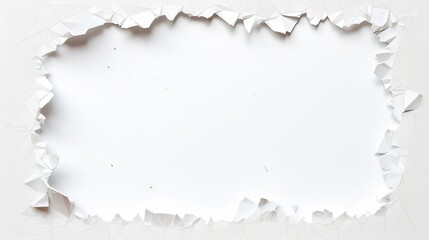Close-Up of a White Torn Paper with Copyspace for Design Elements and Creativity
