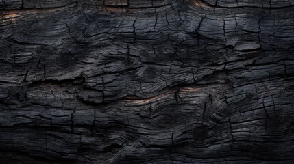 Intricate Details of a Charred Rock Wall Revealing Ancient Textures and History - obrazy, fototapety, plakaty