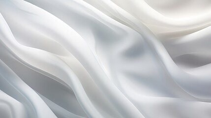 Obraz premium Elegant White Fabric Waves: Abstract Minimalist Background for Design Projects