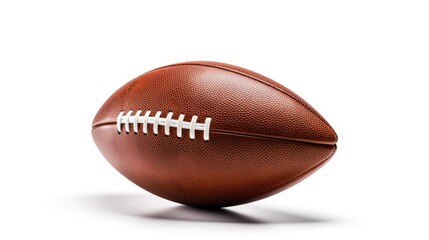 Vibrant American Football Ball Illustration on Isolated White Background