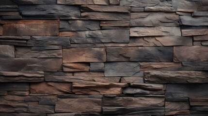 Earthy Stone Wall with Intricate Brown and Black Pattern, Perfect Background for Design Projects
