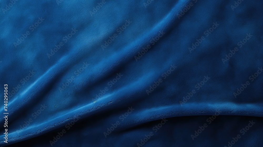 Poster luxurious blue velvet fabric texture with soft fuzzy surface for elegant design projects