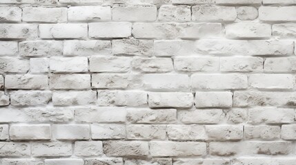 Elegant White Brick Wall with Intricate Brick Pattern Suitable for Minimalist Design Concepts