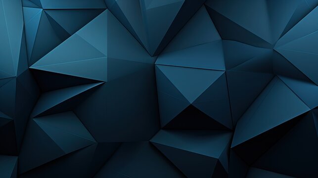 Dynamic Dark Blue Geometric Triangles Texture for Modern Design Projects © StockKing
