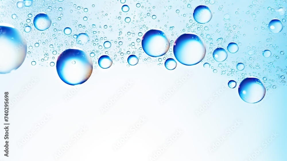 Poster Tranquil Zen Water Droplets Background with Ample Copy Space for Calm and Serenity Concepts