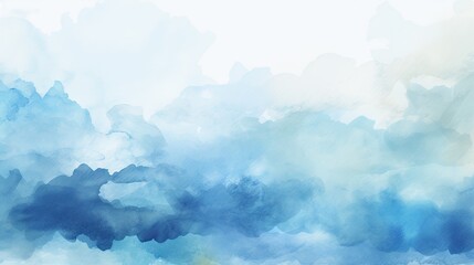 Tranquil Blue Azure Watercolor Background: Serene and Refreshing Design Element for Art Projects