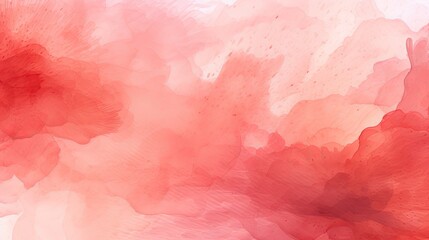 Vibrant Red Floral Explosion: Watercolor Painting of Expressive Blooms and Foliage