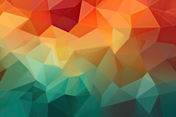 Obraz premium Colourful vibrant polygonal textured background with depth through use of colour
