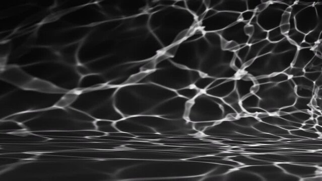 Looping Underwater Black And White Pool with Water Reflections