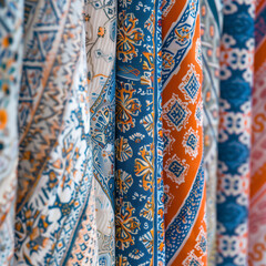 Bohemian Style Fabric Patterns in High-Resolution Travel Photo