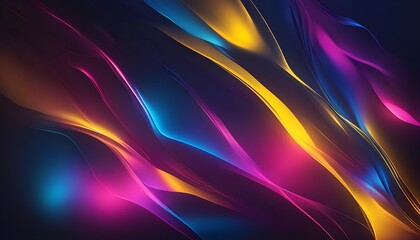 vibrant shiny blue pink yellow abstract glowing color gradient background dark abstract , Radiant, shining, luminous, brilliant wallpaper, gaming concept