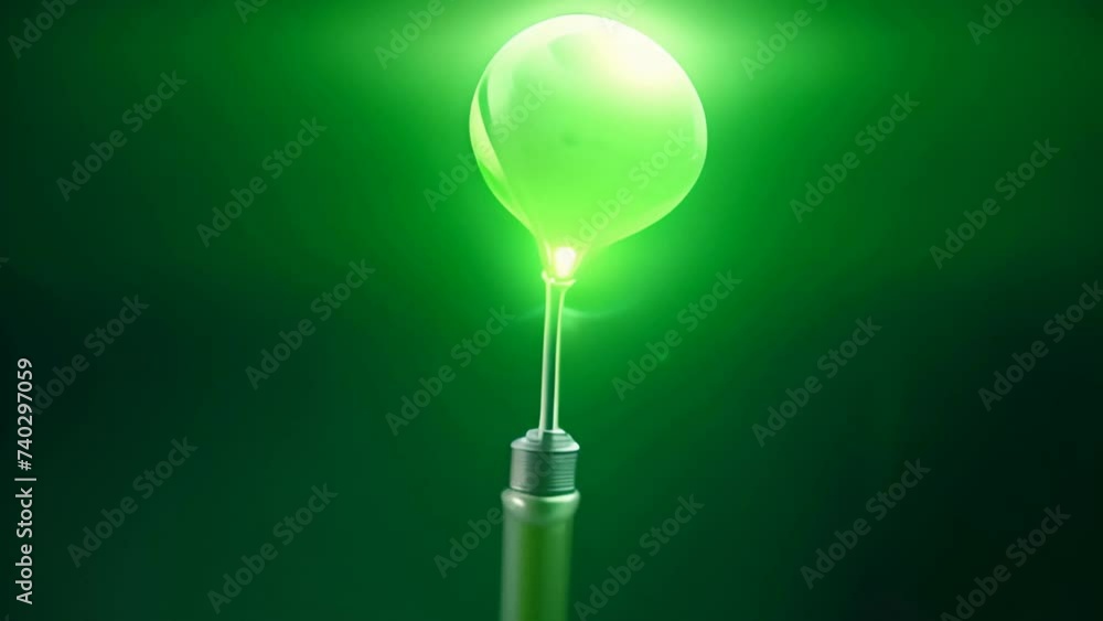 Poster light bulb with flower inside generative ai