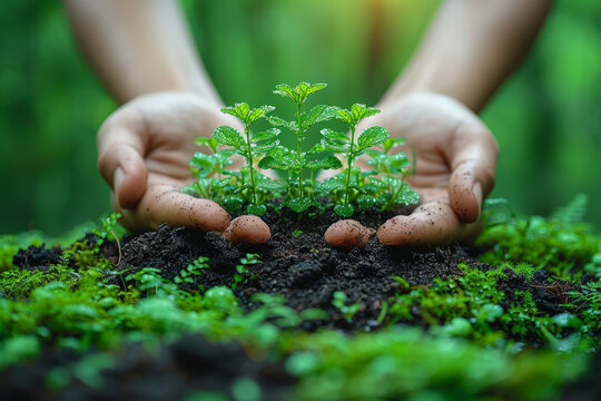 A consulting firm assisting businesses in developing and implementing comprehensive environmental sustainability strategies. Concept of corporate environmental consulting. Generative Ai.