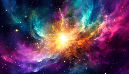 Colorful background - Supernova in space