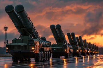 Air defense missile systems  - obrazy, fototapety, plakaty