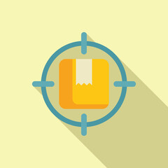 Featured product target icon flat vector. Digit creative. Service company