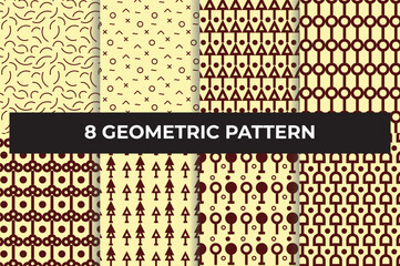 Set of simple geometric pattern background. geometric pattern