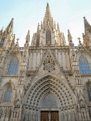 Fototapeta na wymiar Gothic style cathedral of Barcelona