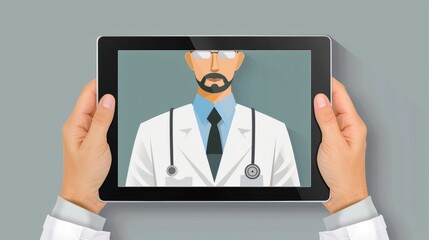 A stylishly dressed man holds a tablet, his cartoon-like figure captured in a screenshot as he proudly shows off his shirt