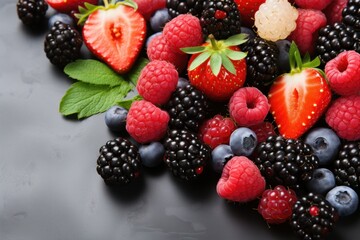 variety of fresh berries on the table