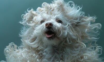 A stunning portrait of a canine with glossy fur, epitomizing pet grooming