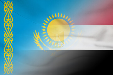 Kazakhstan and Egypt official flag transborder negotiation EGY KAZ