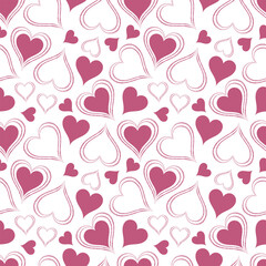 Heart love pink pattern seamless valentine romantic