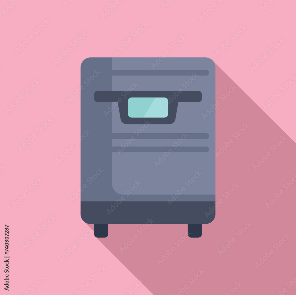 Poster source wall icon flat vector. solar panel energy. sun controller part