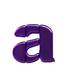 Symbol made of purple vertical blocks. letter a
