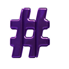 Symbol made of purple vertical blocks