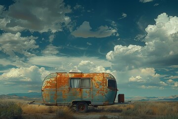 vintage camper, road trip