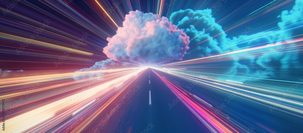 Poster cloud computing adhoc deployment concept using virtual data center generative ai
