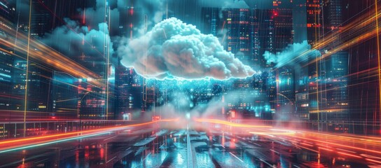 Obraz premium cloud service business intelligence marketing cloud technology Generative AI