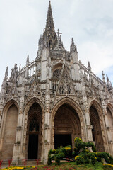 The church of Saint-Maclou church in Rouen, France. One of the best examples of the Flamboyant...