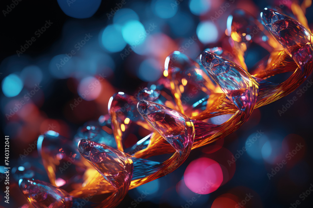 Poster detailed view of a string of lights, showcasing the intricate patterns and brightness of each bulb