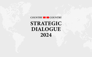 Fototapeta premium Strategic dialogue 2024, negotiation between countries