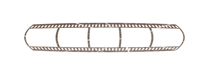 35mm retro film strip in 3d vector design with 5 frames on white background. Vintage film reel icon illustration to use in photography, summer vacation, cinema, travel, photo frame. 