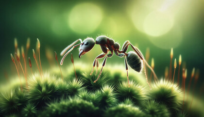 close-up of an ant - obrazy, fototapety, plakaty