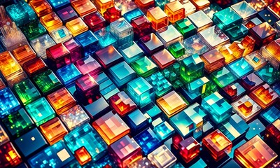 abstract background multicolor, 3d render abstract, colorful abstract illustration, background wallpaper PC