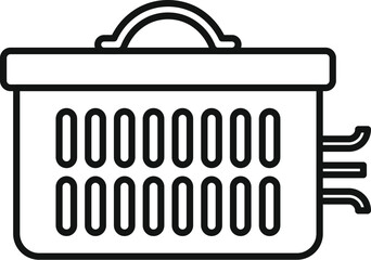 Solar panel handle icon outline vector. Sun controller. Module cell charge