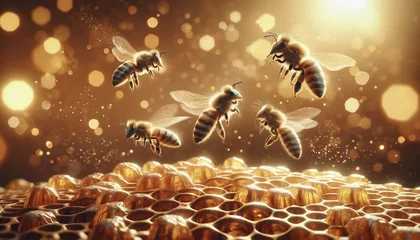 Fotobehang bees at work  © Jonas Weinitschke