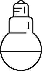 Obraz premium Led bulb icon outline vector. Power solar panel. Sunlight regulator switch
